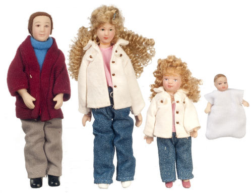 MODERN DOLL FAMILY/SET/4