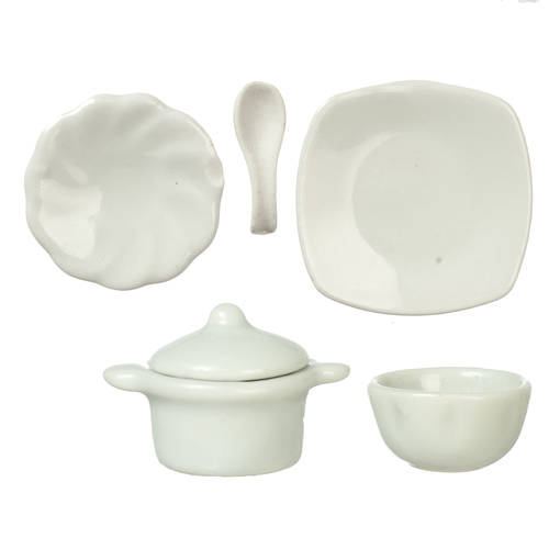 WHITE TABLE SET/6