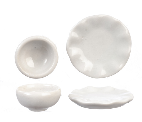 WHITE PLATES AND BOWLS/4