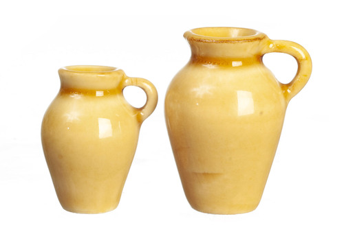LIGHT COLORED JARS/SET/2