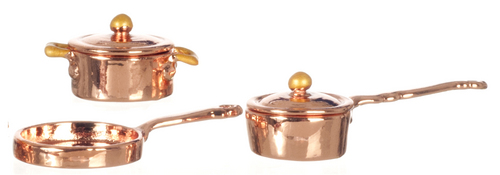 COPPER CASSEROLE SET/5