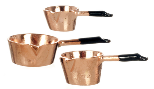 COPPER POTS/SET/3