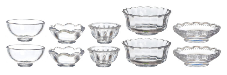 GLASS BOWLS/SET OF 10