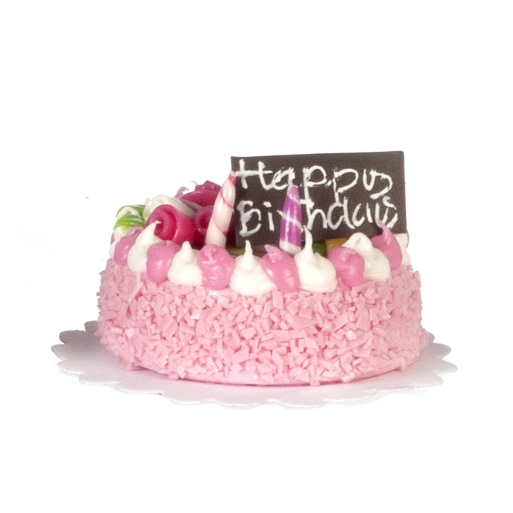 PINK ROUND BIRTHDAY CAKE