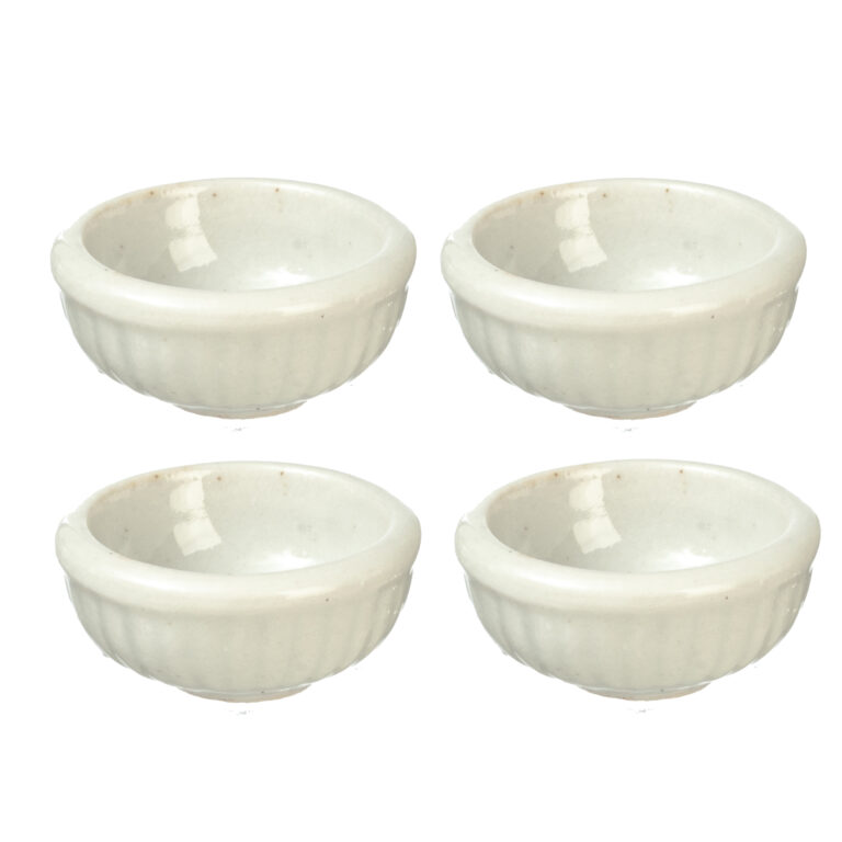 WHITE CERAMIC BOWLS/4