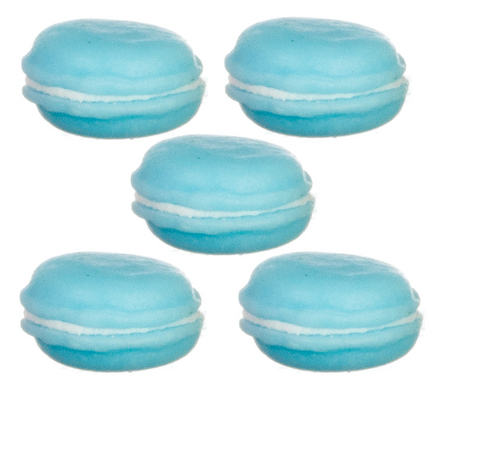 BLUE MACARONS/5pcs