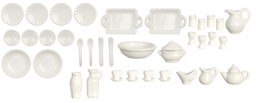 PORC.DINNER SET/42pcs/WH