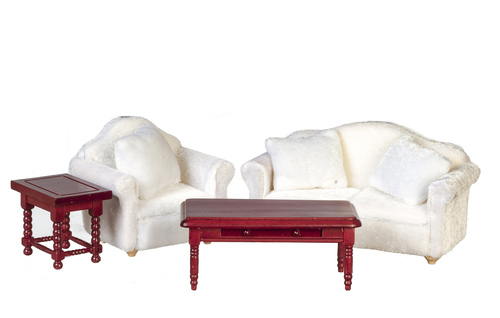 LIVING ROOM SET/WHITE