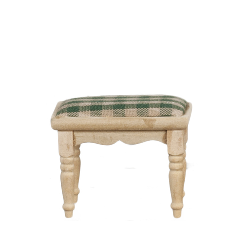 FOOTSTOOL/GREEN/UNFINSHD