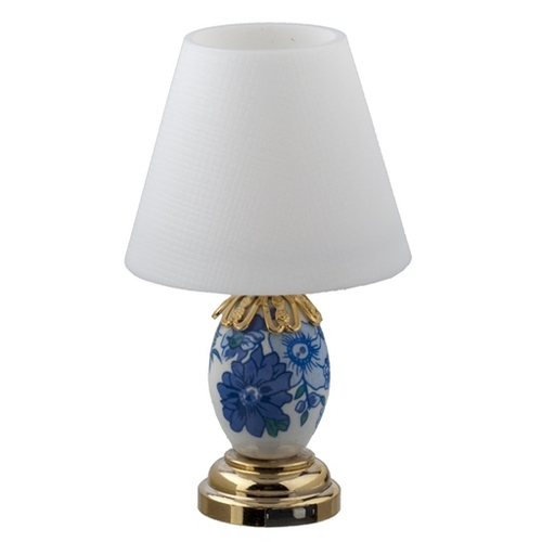 LED BL/WH PORC.TABLE LAMP