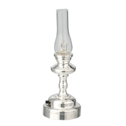 LED SILVER HURRICANE LAMP