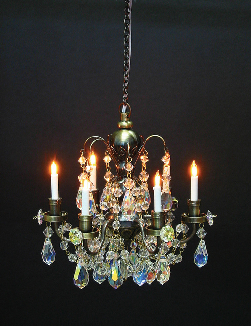 6-ARM CRYSTAL CHANDELIER
