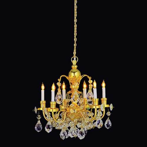 6-ARM BRASS CRYSTAL CHAND