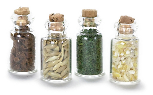 SPICE SEED JARS/SET/4