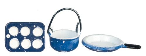 SPATTER COOKWARE SET/BLUE