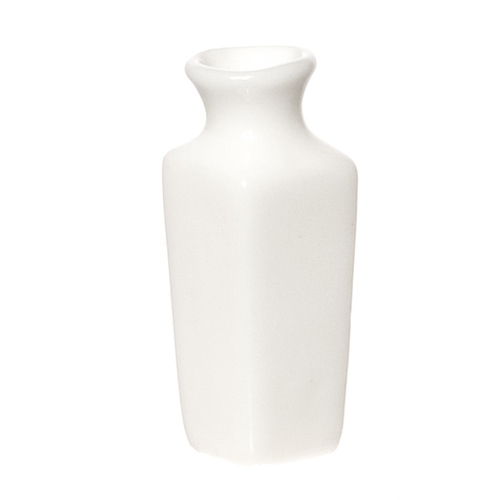 WHITE SQUARE VASE