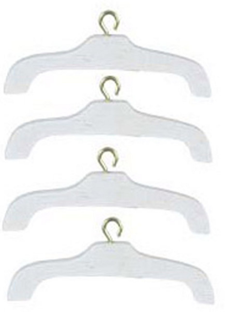CLOTHES HANGERS/4pc/WHITE