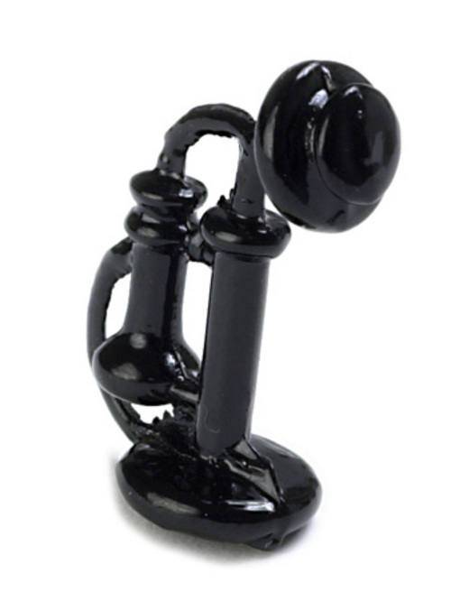 ANTIQUE PHONE/BLACK