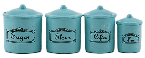 CANISTER SET/4/TURQUOISE