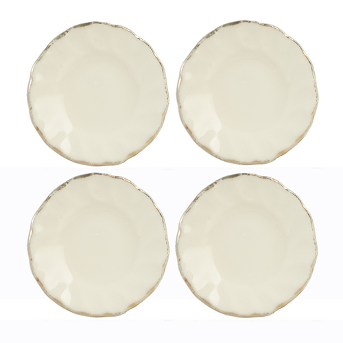 GOLD EDGE FLUTED PLATES/4