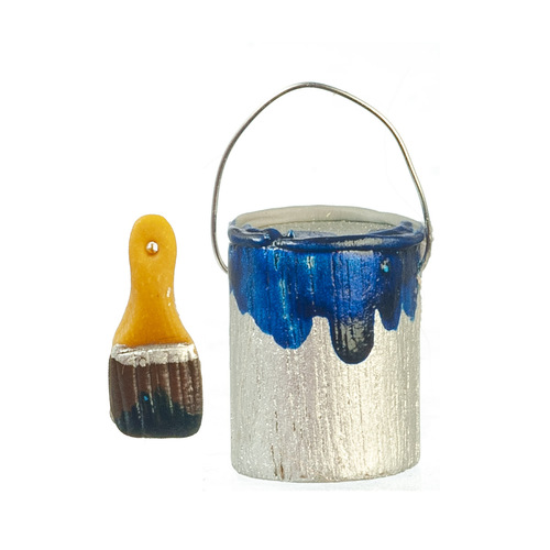 PAINT CAN/BRUSH SET/2/BLU