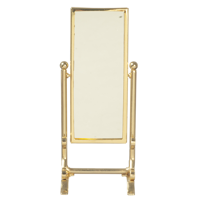 GOLD RECTANG FLOOR MIRROR
