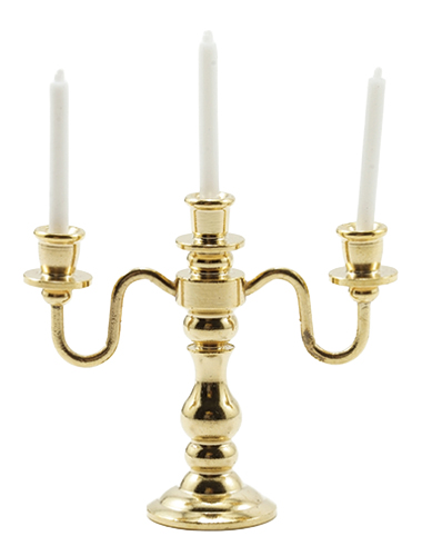 3-ARM CANDLEABRA/GOLD