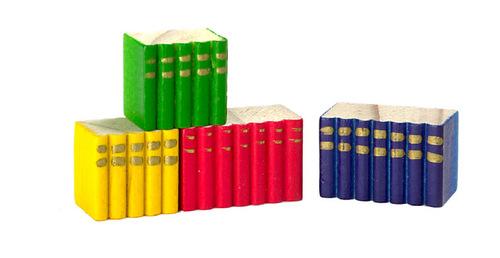 WOOD BOOKS/SET/4