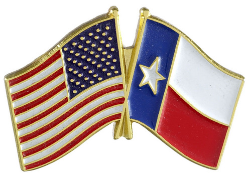 U.S./TEXAS FLAG PIN(