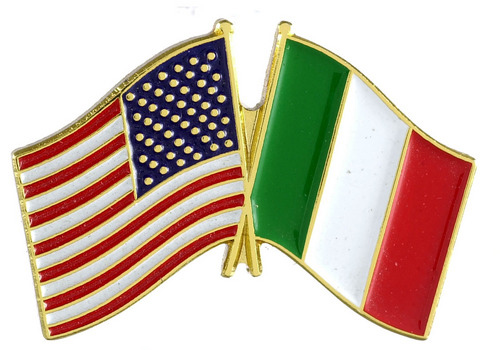 U.S./ITALY FLAG PIN(