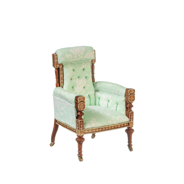 FrenchArmchairGreenFlora
