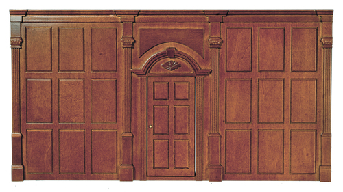 WALL WITH DOOR/WALNUT