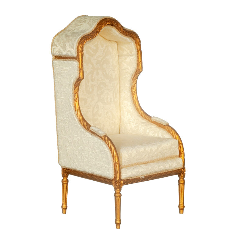 HOODED PORTER CHAIR/GOLD