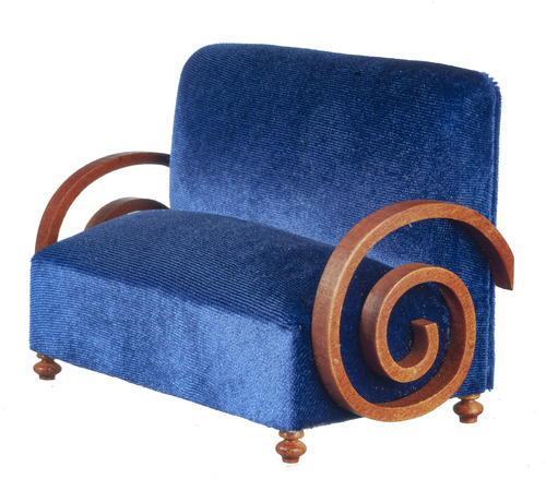 ART DECO SETTEE/BLUE/WALL