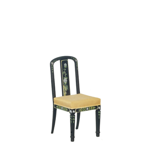 18th.C.CHINOISE CHAIR/BLK