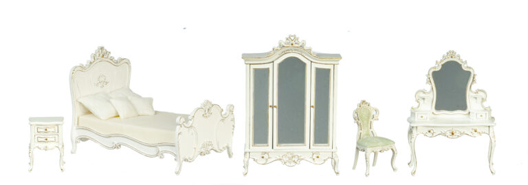 AM.VICT.BED SET/5/WHT