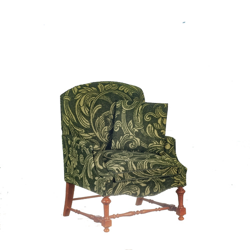 JACOBEAN ARMCHAIR/GREEN/W