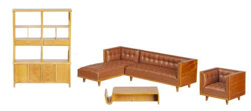 LIVING ROOM SET/5/LEATHER