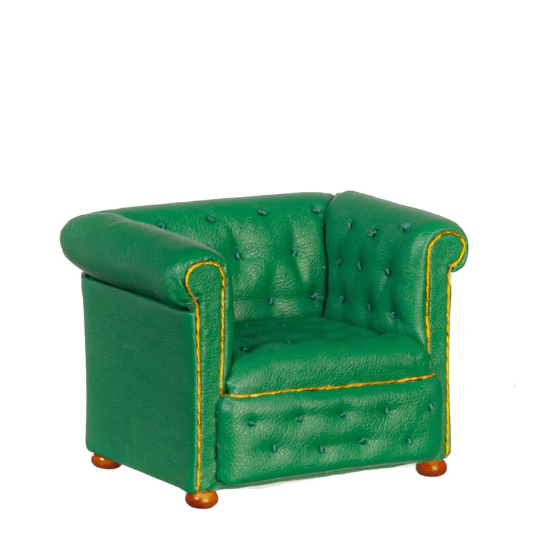 CHAIR/GREEN/WALNUT