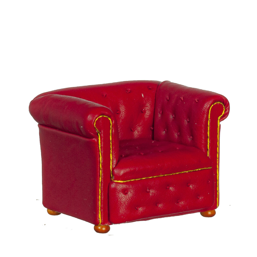 CHESTERFIELD ARMCHAIR/RED