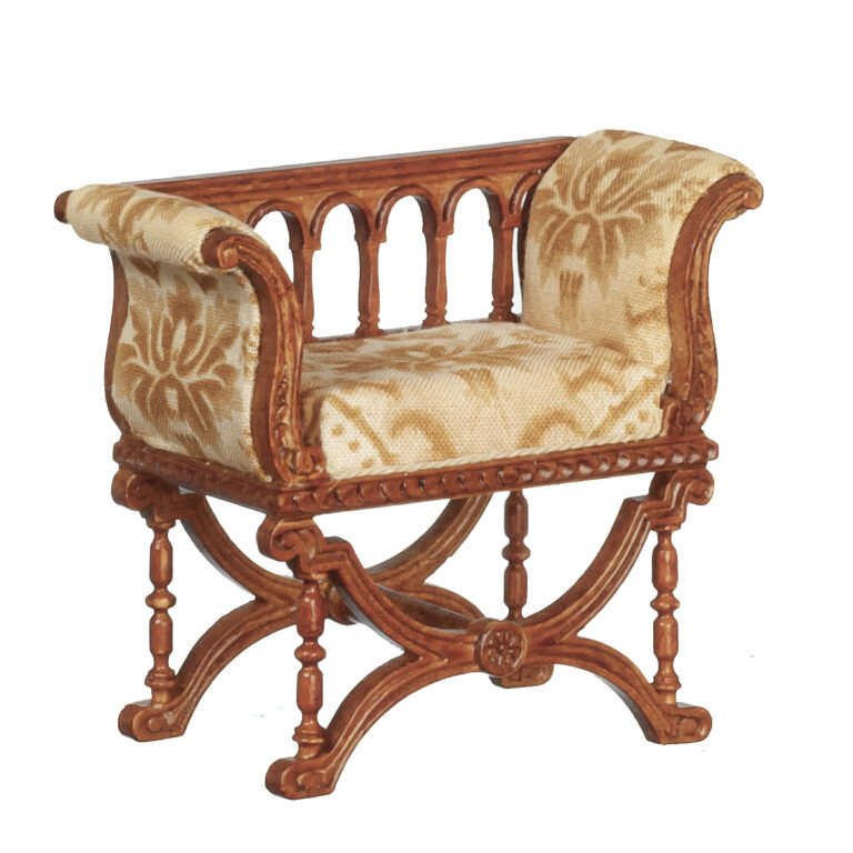 GOTHIC CURULE CHAIR/WALNU