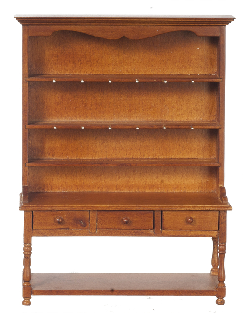 OPEN SHELF HUTCH/WN