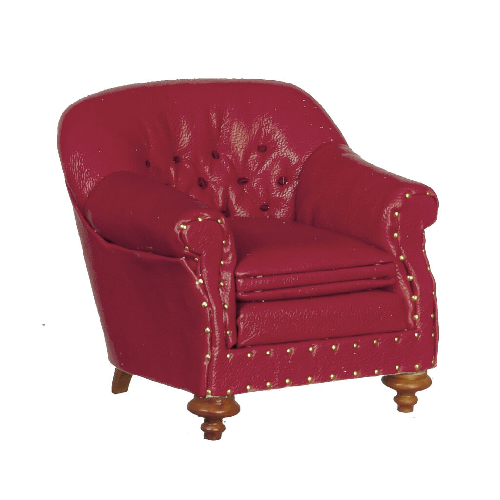 1880 CLUB CHAIR/BURGUNDY