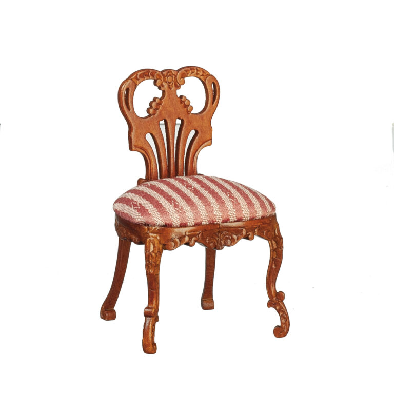 SIDE CHAIR MAUVE STRIPE