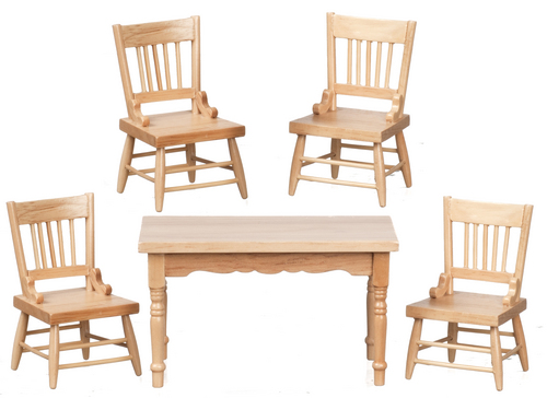 TABLE/CHAIRS/SET/5/OAK/C