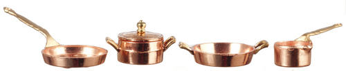 COPPER POT & PAN SET/5