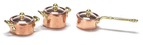 COPPER POT SET/6