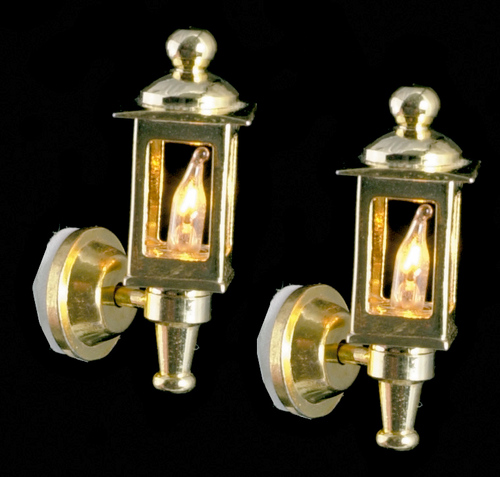 BRASS COACH LAMPS/2/12V