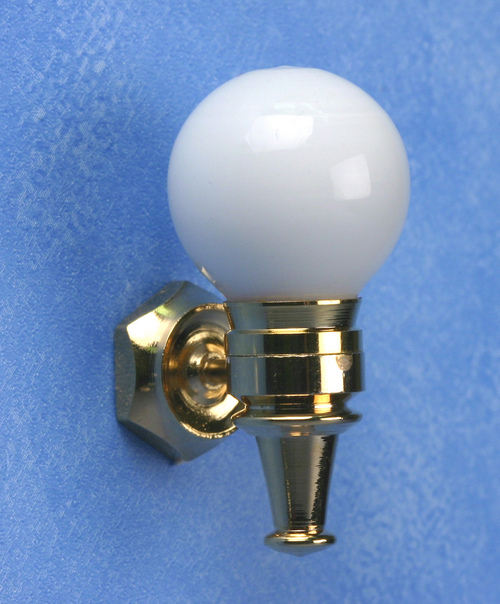 WALL SCONCE/WH.GLOBE/12V