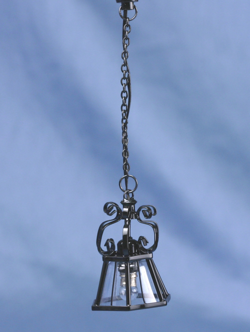 ORNATE HANGING IRON LAMP